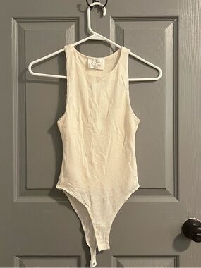 The Native One Women’s Ribbed Cream Bodysuit Neutral Staple Minimalist